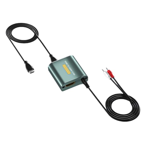 HDMI Audio Extractor 4K, Convertidor HDMI a HDMI + 3.5 mm Stereo Audio Splitter para Fire Stick, reproductor de Blu-ray