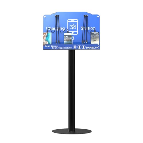 Floor Stand Cell Phone Charging Station for Multiple Device | 8 Charging Ports Charger Station | Compatible with Smartphone Tablets | Applicated for Library, School, Hotel, Shopping Malls, Airport