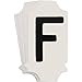Brady 5010 Series Number and Letter Labels, Pack of 10 Labels, Black, F