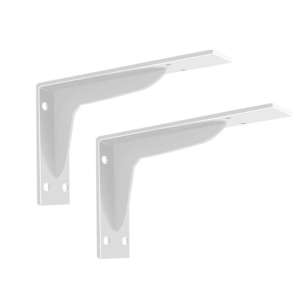 Pack of 2 Heavy-duty Shelf Brackets Comes with screws for high-strength support and space-saving installation on interior and exterior walls