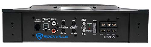 Image of Rockville Rockville USS10 10 inch 800w Slim Under-Seat Active Powered Car /Truck Subwoofer Sub