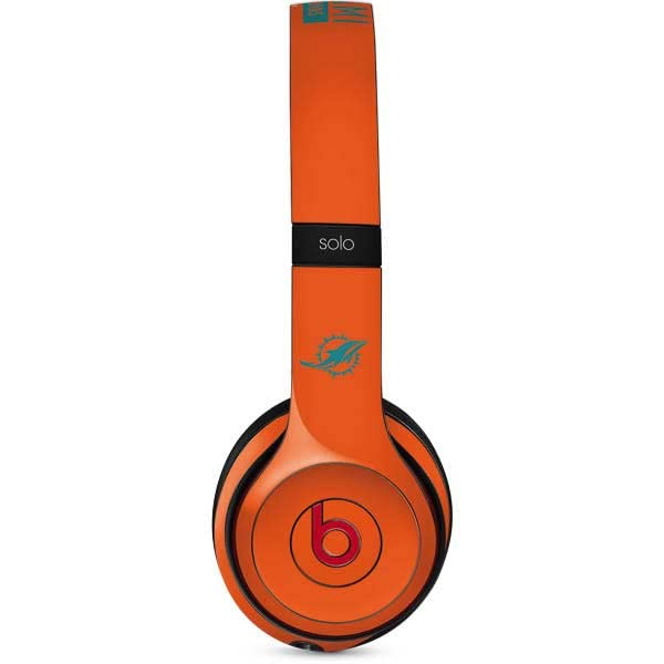 Skinit Decal Audio Skin Compatible with Beats Solo 2 Wireless - Officially Licensed NFL Miami Dolphins Orange Performance Series Design