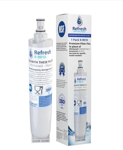 Refresh R-9010 Refrigerator Water Filter, Compatible with Kenmore 46-9010, 469010, 9010, 46-9085, AquacrestAQF-4396508, Aquafresh WF285 and IcePure RFC05000A (1)