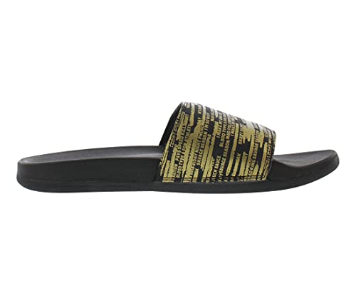 Image of adidas Adilette Comfort Mens Shoes Size 8, Color: Black /Gold