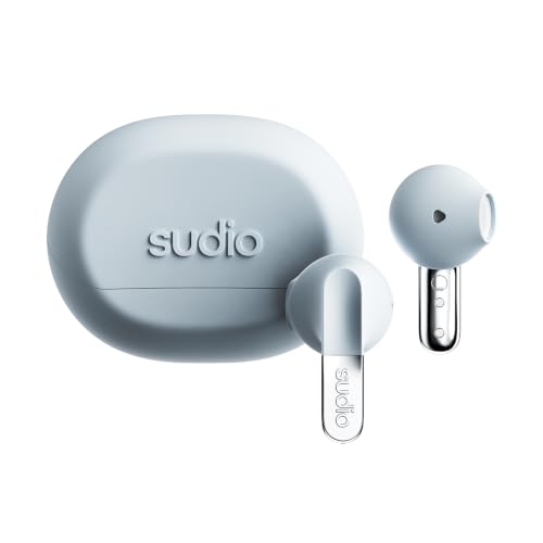 Sudio N3 True Wireless Bluetooth On-Ear Earbuds – High-Definition Sound, 30-Hour Playtime, Clear Calls, Sweat & Splash Resistant, Eco-Friendly Recycled Plastics (Blue)