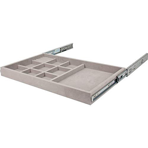 Hardware Resources JD1-24R Ten Compartment Pull Out Jewelry Organizers, Grey