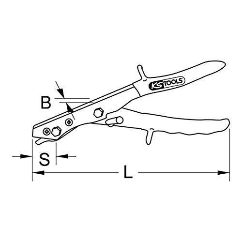 KS Tools 140.2175 Knabbelschaar, 265mm - Afbeelding 4