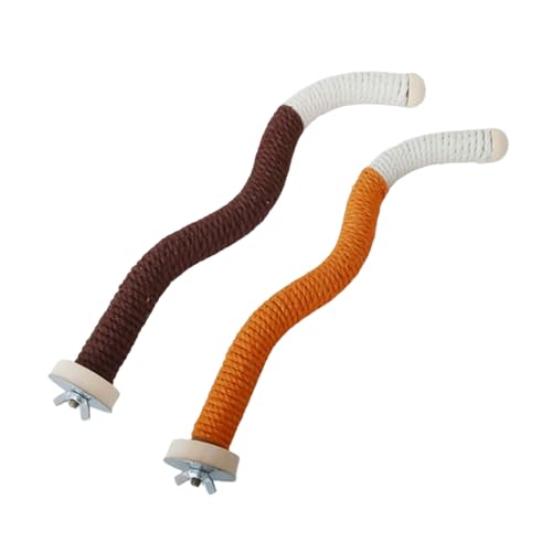 Vmohuyktx 2lots Exercise Perches Toy Bird Rope Small Parakeets Rope Stand Birds Cage Accessory for Parakeets Conure Lovebirds