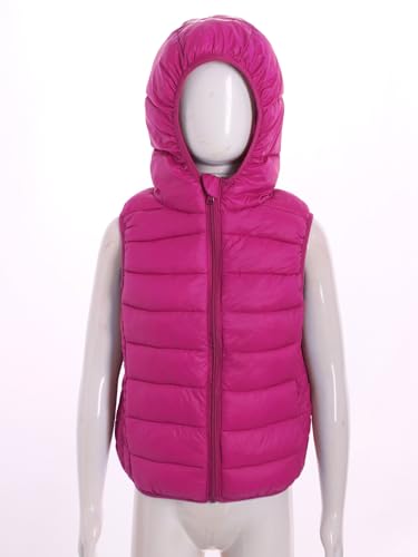 DINORMIN Boys Girls Sleeveless Waistcoat Vest Hooded Puffer Jacket Winter Warm Coat Windproof Gilet4