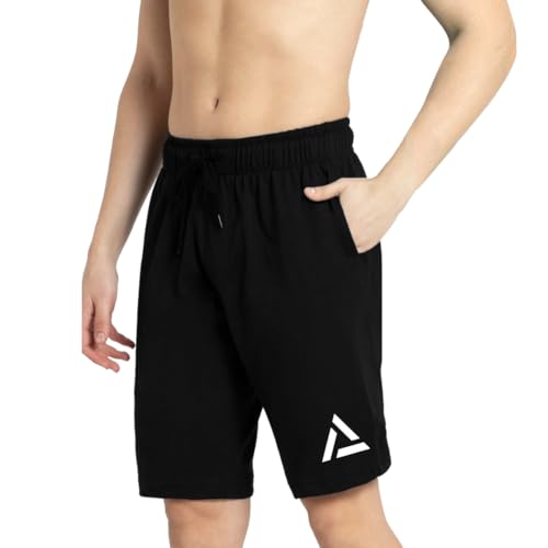 Image of KART BLACK Plus Sizes Men's Cotton Knee Length Shorts(M,L,XL,XXL,3XL,4XL,5XL Shorts) | Casual and Night Wear Mens Shorts