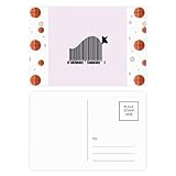 Juego de tarjetas postales de baloncesto con código de barras de canguro,...