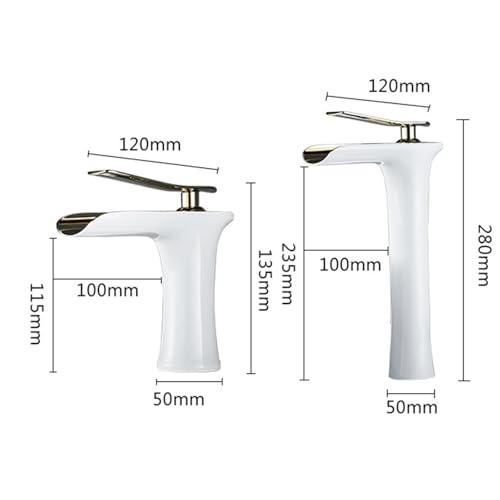 Grifo de cascada negro retro para lavabo alto LWX 7