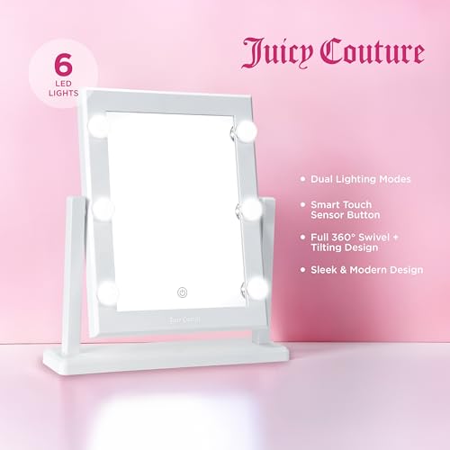 Espejo Jumbo Iluminado Juicy Couture 14 pulgadas Blanco miniatura 2