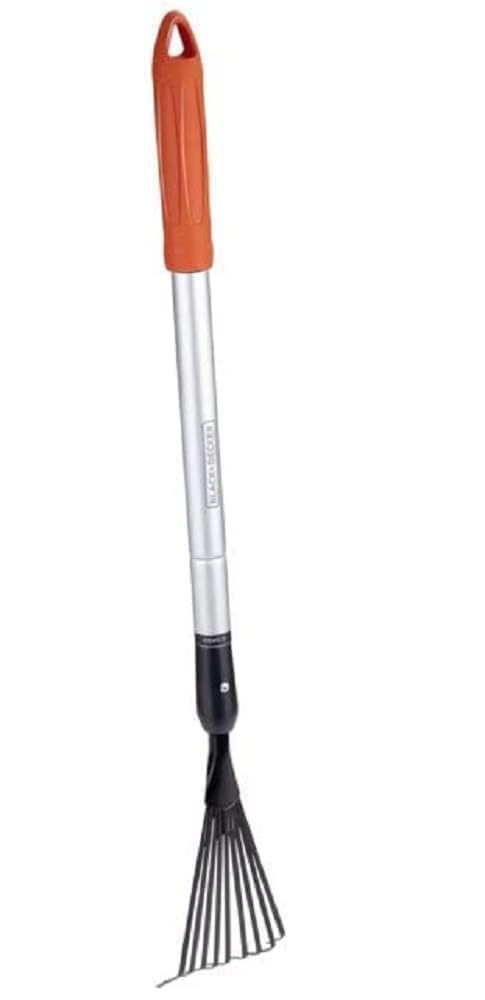 Black+Decker Grabie - teleskopowe 78-111 cm - aluminiowy trzonek i głowica ze stali węglowej - nierdzewne