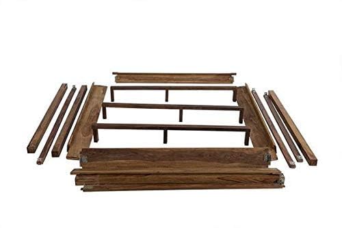 Image of Sheesham Solid Wood Poster Capital Bed for Home| Beautiful Bedroom (Brown, King)