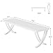 Tribesigns 6.5FT Conference Table for 6-8 People, 78 inch Long Rectangular Seminar Table with Strong Metal Frame, Business Furniture Boardroom Desk for Office Meeting Conference Room (1PC, White)