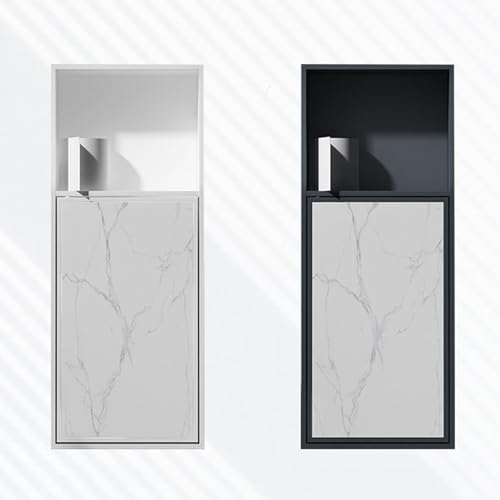 Nichos Armoires murales en acier inoxydable pour salle de bain, douche, articles de toilette quotidiens, couleur noire, 30 x 75 cm, solution d'économie d'espace Nichos Armoires murales en acier inoxydable pour salle de bain, douche, articles de toilette quotidiens, couleur noire, 30 x 75 cm, solution d'économie d'espace