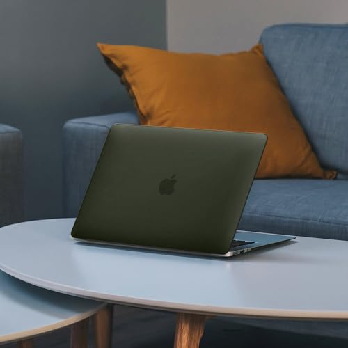 Image of DailyObjects Olive Frosted Hardshell Protective Case for MacBook Air 15 /15.3 inch|Release M4 A3241 M3 A3114 M2 A2941|Sleek Design Light Weight|Impact Resistant|Ventilated Bottom