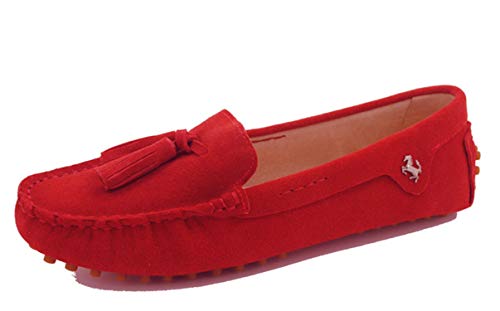Mocassins à enfiler rouge femme YB9605 pour marcher sans douleur en taille 37.5