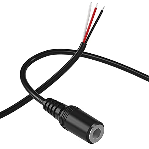 Repuesto conector hembra Jack 3.5mm para cable de audio 1FT miniatura 4