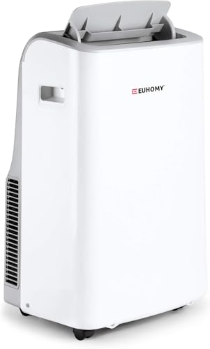 Image of EUHOMY 10,000 BTU Portable Air Conditioner Dehumidifier, Portable Ac Unit With Remote Control, Floor Air Conditioner With Window Installation Kit For Room, Office, Dorm, Bedroom, White