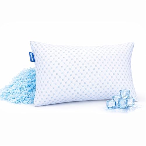 Nestl King Size Cooling Pillow for Sleeping 1 Pack, Luxury Shredded Memory Foam King Pillow, Adjustable Cold Gel Pillows for Hot Sleepers, Supportive Cool Pillows for Side, Back, Stomach Sleepers