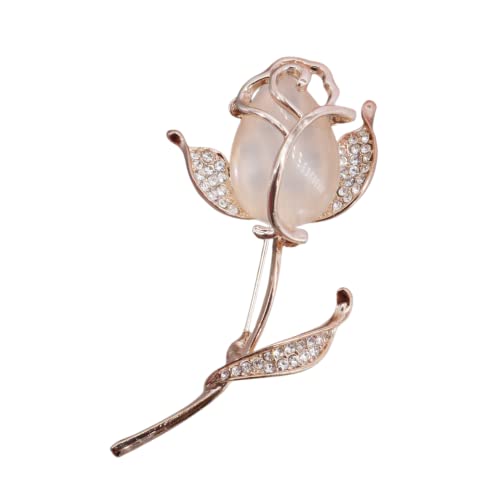 Image of Lavender flower brooch crystal rhinestone tulip brooch elegant accessories jewelry women brooches and pins fashion jewelry wedding flowers lapel pin