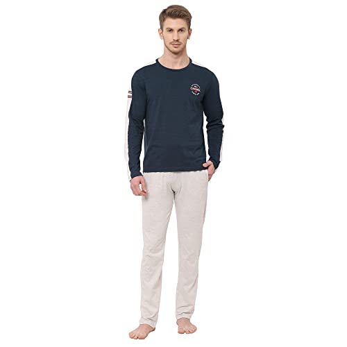 Image of Sweet Dreams Men's Cotton Solid Pajama Set Pack of 2