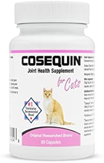 Nutramax Cosequin Joint Health Supplement for Cats - With Glucosamine and Chondroitin, 80 Capsules
