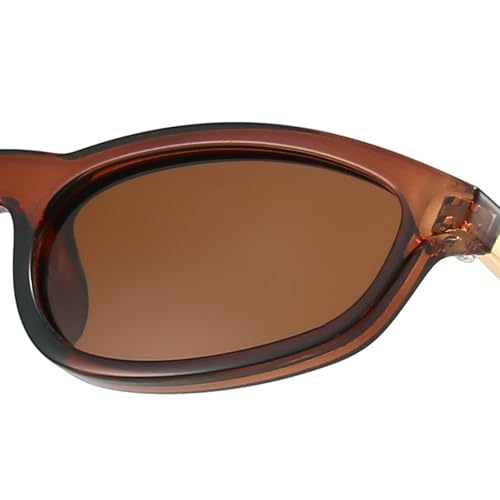 Image of Freckles Mark Polarized 90s Thin Narrow Sunglasses for Women Men Small Sun Glasses Plastic Frame