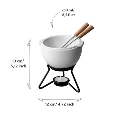 Foto von Boska Schokofondue Set Petit Marie - Fondue Schokolade Teelichter - 250 ml Inhalt für 200 gr Seschmolzener Schokolade