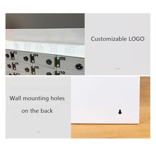 Armario de pared acrílico elegante con asa y compartimentos seguros 4