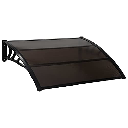 Window Awning Door Canopy 47.2"x39.4" Black Outdoor Patio