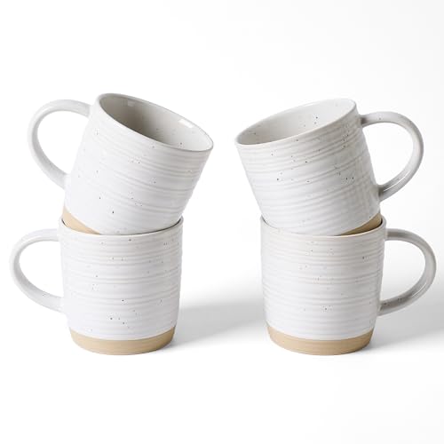 famiware Coffee Mugs Set of 4, 13 oz Mug Set, Ceramic Cup Set with Handle