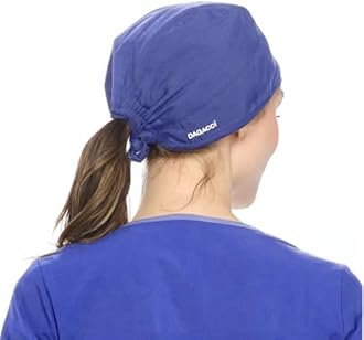 Dagacci Medical Uniform Men and Women Scrub Cap - Adjustable Elastic Tie Scrub Caps for Women Men, Surgical Cap