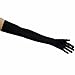 Greatlookz Fashion Matte Satin Opera Length Gloves, Black