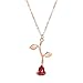 Produktbild Mode einfache Vintage Roségold beschichtete Schlüsselbeinkette Anhänger Chocker Halskette für Frauen Party Charm Schmuck  HibiscusElla