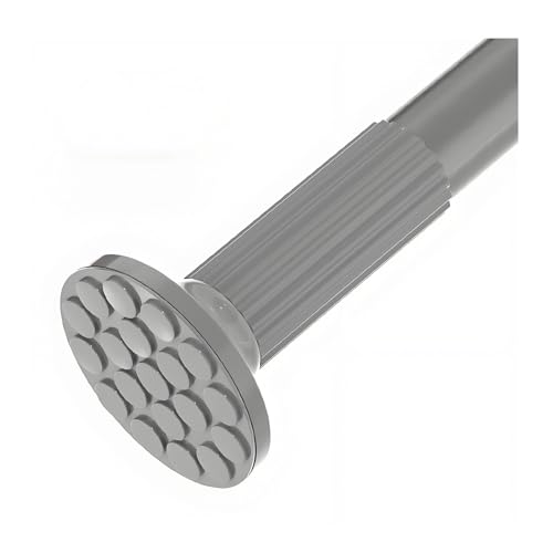 Barra de tensión ajustable de 3,33,8 m para cortinas, sin taladrar, barra de cortina extensible para baño, armario, ventana, cocina (gris) fácil instalación