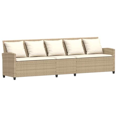 Gecheer Gartensofa 5-Sitzer Terrassensofa mit Kissen Gartenmöbel...