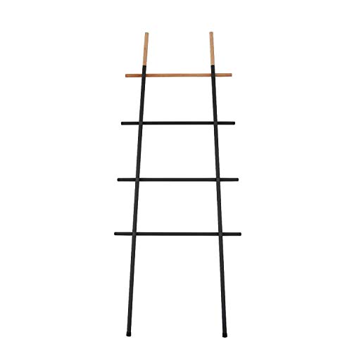 Decorative Blanket Ladder for Living Room Bedroom Bathroom, Black