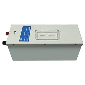 JHKGY Batterie 24V 60Ah Lifepo4,2000+ Batterie Au Lithium Fer Phosphate À Décharge Profonde,Batterie Rechargeable Au Phosphate De Fer,pour Solar RV Golf Cart Camper Marine