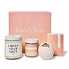 Kim and Pom I Miss Your Face Spa Gift Basket Scented with Grapefruit Essential Oil – Perfect Gifts for Women…