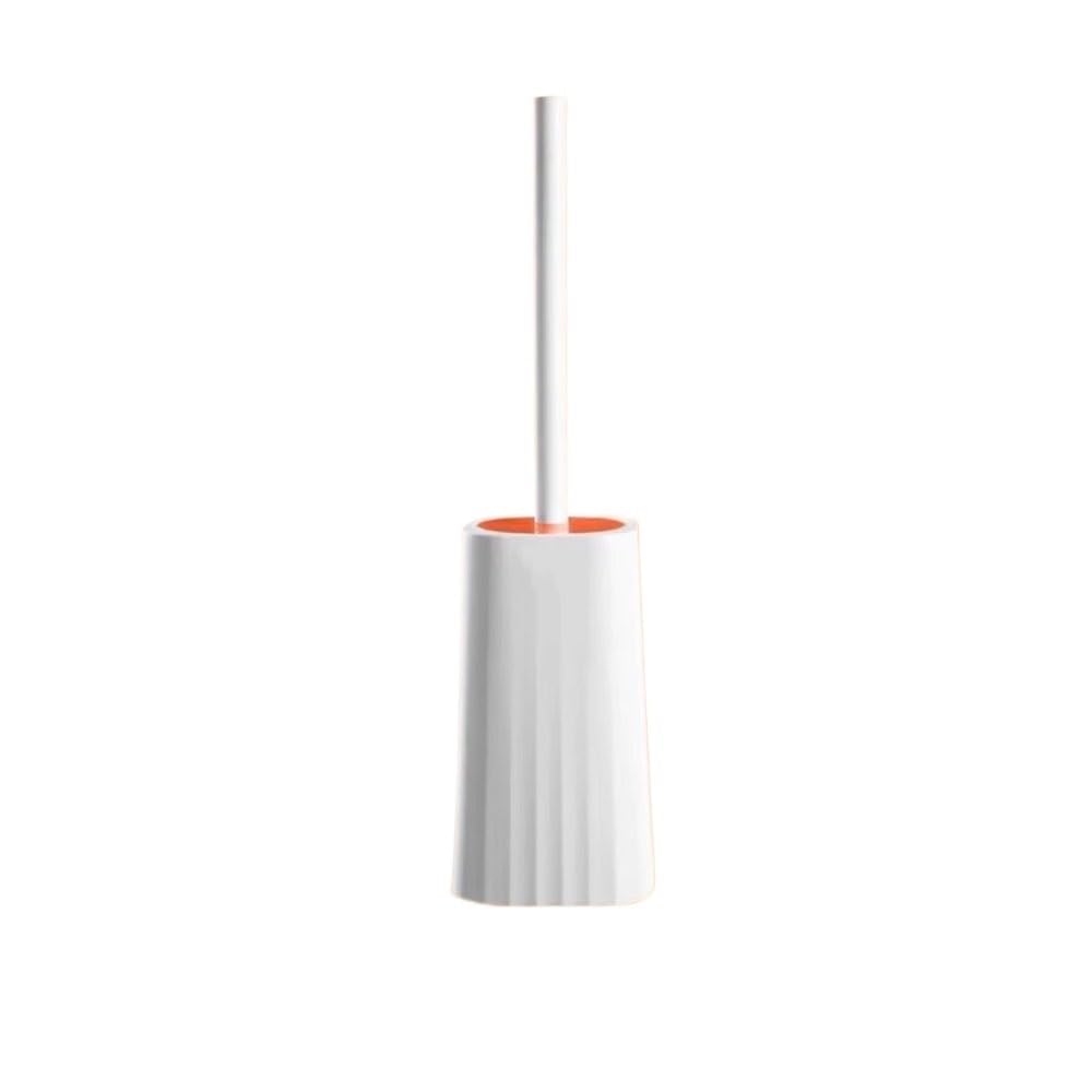 Zyyanshop One Color Toilet Brush Hemispherical Plastic Toilet Brush Holder With Soft Bristle Floor Standing