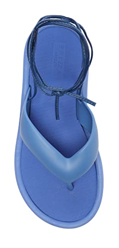 Sandália Brizza Arezzo Rasteira Feminino, Cobalto Jelly, 37/38