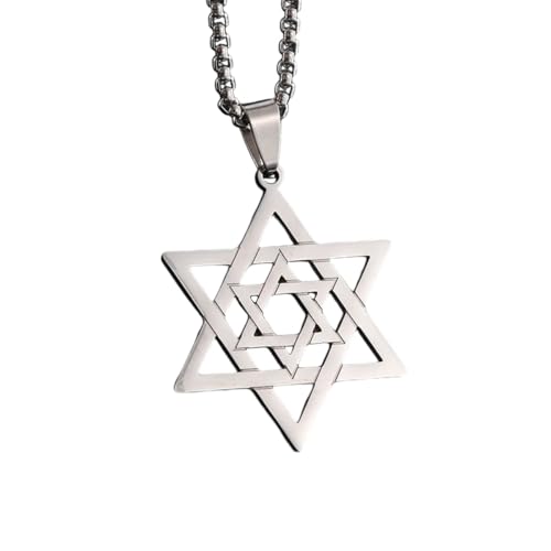 New 2025 Stainless Steel Symbol Bracelet Israeli Jewish Men's Cuff Bracelet Shield Of David Hexagram Religious Decoration Jewelry Luxury With For You Accessories Trendy Creative Best For Gift