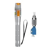 50-km-Glasfaser-Visueller Fehlerlokalisierer mit FC/LC-Adapter-Kit, VFL inklusive Singlemode 9/125 µm FC-Stecker auf LC-Buchse, Glasfaser-Lichtstift für CATV-Telekommunikations- und Wartungsarbeiten