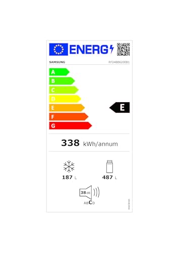 Samsung RF24BB620EB1EF French-Door-Kühlschrank mit Gefrierfach, 177,8 cm, 674 l, SmartThings AI Energy Mode, Autofill Water Pitcher, Dual Ice Maker, Premium Black Steel