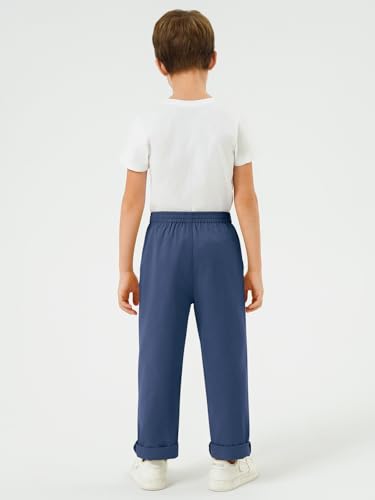 Image of Haloumoning Boys School Uniform Chino Pants Kids Twill Pants 5-14 Years