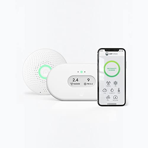 Airthings View Plus - Intelligenter Radon- und Luftqualitätsmonitor & 2930 Wave Plus Smart Detektor mit Temperatur für Radon, CO2 und luftübertragene Chemikalien (TVOCs)