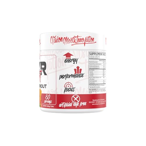 Image of VMI Sports KXR Sport Pre-Workout Powder | Energy - Performance - Focus and Pumps | Maximum Absorption Formula | Great Taste for Men & Women | 30 Servings (30 Servings, Gummy Bear)